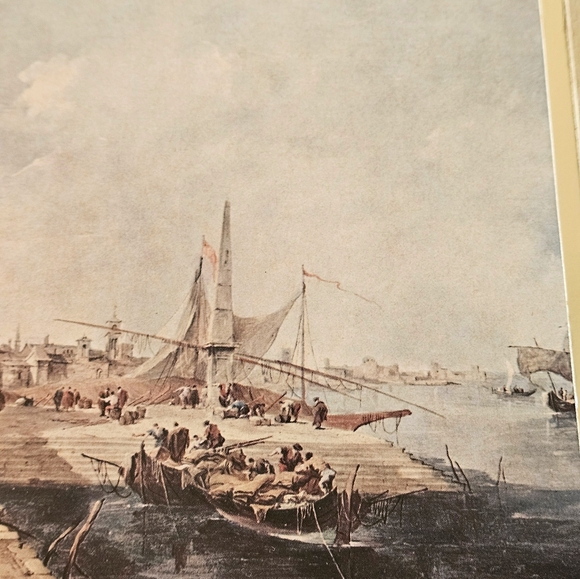 Vintage Academy Arts Roman Ruins Print Framed Matted 16.5x13.5 in - Picture 3 of 7